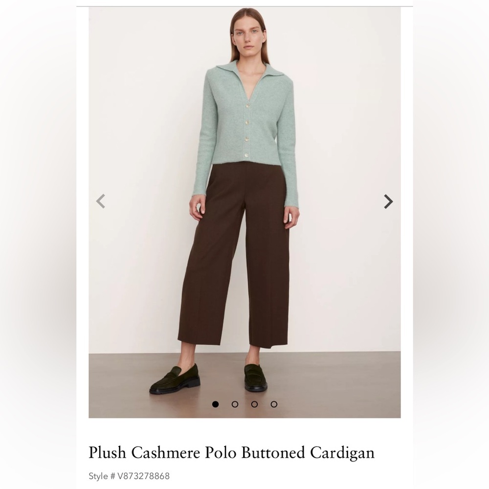 Vince cashmere button cardigan in mint green